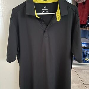 LIV golf Team Fireballs by Stubert Black and Yellow Men's Shirt
